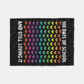 Couverture Polaire 100 Jours D'École Et Toujours Aimer Il Coeur (Devant (Horizontal))