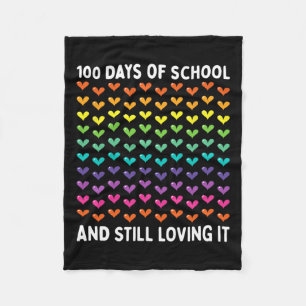 Couverture Polaire 100 Jours D'École Et Toujours Aimer Il Coeur