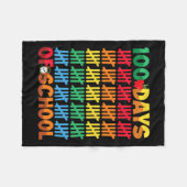 Couverture Polaire 100 Jours D'École Joyeux 100E Jour D'Enseignement (Devant (Horizontal))