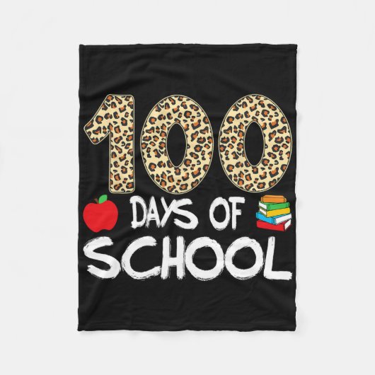 Couverture Polaire 100 Jours D'école Professeur Léopard 100ème Jour D (Devant)