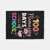 Couverture Polaire 100 Jours Extraordinaires D'École Mignonne Flamant (Devant (Horizontal))