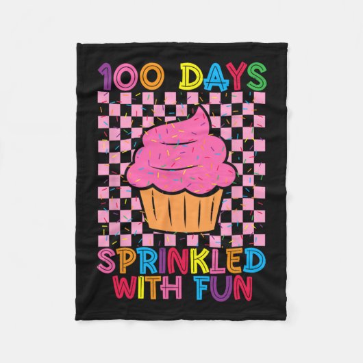 Couverture Polaire 100 Jours Fun Cupcake School (Devant)