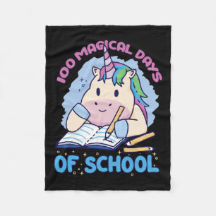 Couverture Polaire 100 Jours Magiques De L'École Unicorne 100 Jours D