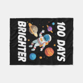 Couverture Polaire 100 Jours Plus Brighter Astronaut 100e Jour De (Devant (Horizontal))