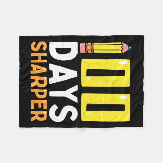 Couverture Polaire 100 Jours Plus Précis 100E Jour D'Enseignant Enfan (Devant (Horizontal))