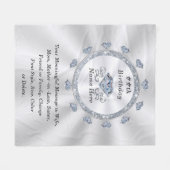 Couverture Polaire 100e, 75e, 70e, 60e anniversaire présent pour femm (Devant (Horizontal))