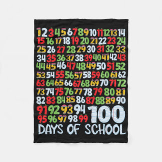Couverture Polaire 100e Jour De L'École 100 Jours Numéros De Maths En