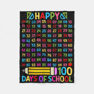 Couverture Polaire 100e Jour De L'Enseignant 100 Jours Numéros De Mat