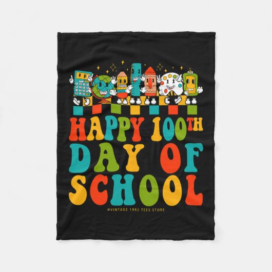 Couverture Polaire 100ème Jour De L'École Enseignant Enfants Super Hi (Devant)