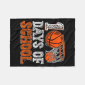 Couverture Polaire 100th Day Of School Basketball Kids 100 Days Of Sc (Devant (Horizontal))