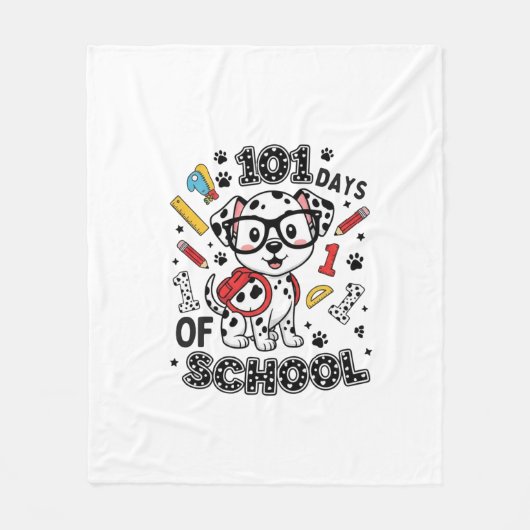 Couverture Polaire 101 Days of School Dalmatian Puppy (Devant)