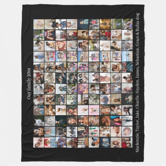 Couverture Polaire 108 Collage photo et texte Personnalisé do-it-your (Devant)