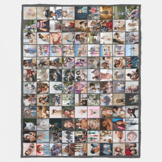 Couverture Polaire 108 Photo Collage unique Personnalisé do-it-yourse (Devant)