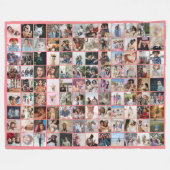 Couverture Polaire 108 Photo Collage unique Personnalisé do-it-yourse (Devant (Horizontal))