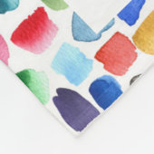 Couverture Polaire 10 Photo Aquarelle colorée moderne Nom Abstrait (Coin)