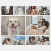 Couverture Polaire 10 Photo Collage famille personnalisée (Devant (Horizontal))