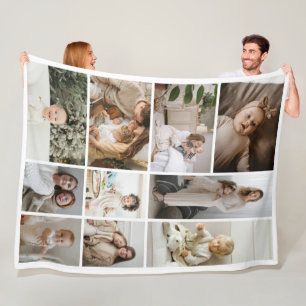 Couverture Polaire 10 Photo collage modèle personnalisé