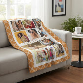 Couverture Polaire 10 Photo Elégant Moderne Brown Plaid Nom élégant