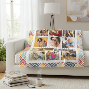 Couverture Polaire 10 Photo Moderne Colorée Abstraite Nom géométrique