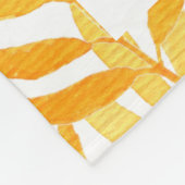 Couverture Polaire 10 Photo Moderne Design Aquarelle Feuilles Nom (Coin)