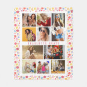 Couverture Polaire 10 Photo Moderne Design Aquarelle Pois Nom (Devant)