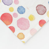Couverture Polaire 10 Photo Moderne Design Aquarelle Pois Nom (Coin)