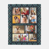 Couverture Polaire 10 Photo Moderne Géométrique Nom élégant (Devant)