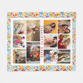 Couverture Polaire 10 Photo Moderne tendance Floral Nom élégant (Devant (Horizontal))