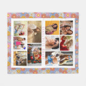 Couverture Polaire 10 Photo Moderne Trendy Hippie Floral Nom élégant (Devant (Horizontal))