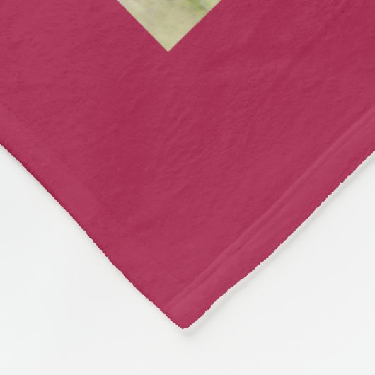 Couverture Polaire 10 Photo Simple Moderne Minimal Maroon Nom Chic (Coin)