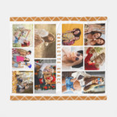 Couverture Polaire 10 Photo Simple Moderne Minimal Plaqué Nom Chic (Devant (Horizontal))