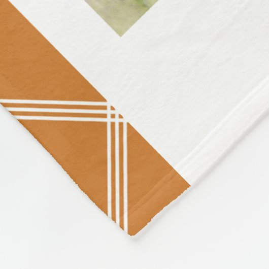 Couverture Polaire 10 Photo Simple Moderne Minimal Plaqué Nom Chic (Coin)