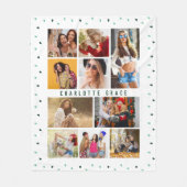 Couverture Polaire 10 Photo Vert moderne Amour romantique Chauffe Nom (Devant)