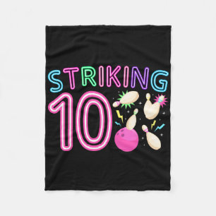 Couverture Polaire 10e anniversaire de la fête Bowling fille 10 ans B