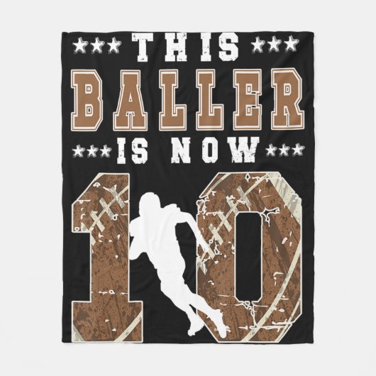 Couverture Polaire 10e anniversaire Football garçon 10 ans Football P (Devant)