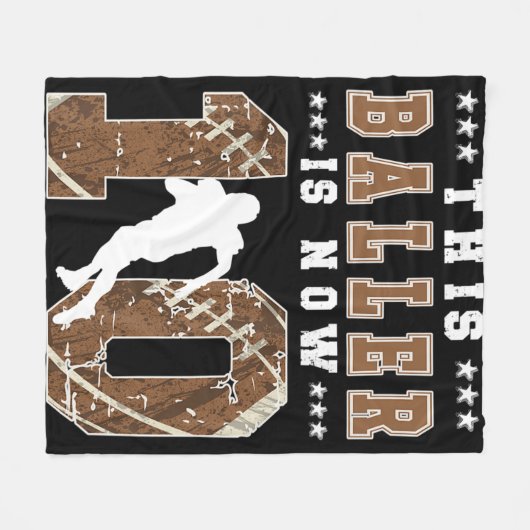 Couverture Polaire 10e anniversaire Football garçon 10 ans Football P (Devant (Horizontal))