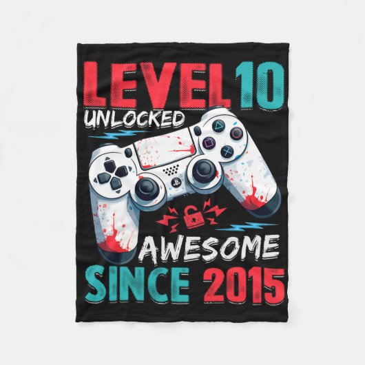 Couverture Polaire 10e anniversaire garçon niveau 10 déverrouillé stu (Devant)
