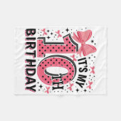 Couverture Polaire 10e Coquette Anniversaire Fille 10 ans Coqu (Devant (Horizontal))