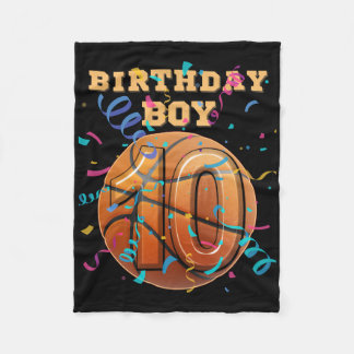 Couverture Polaire 10th Birthday Boy Ten 10 Years Old Sketll Players 