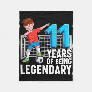 Couverture Polaire 11 Ans de Légendaire Garçon de Football 11ème Anni