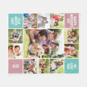 Couverture Polaire 11 Photo Collage Fête des mères (Devant (Horizontal))