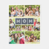 Couverture Polaire 11 Photo Collage Fête des mères de maman (Devant)