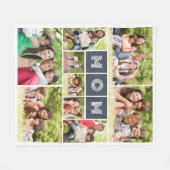 Couverture Polaire 11 Photo Collage Fête des mères de maman (Devant (Horizontal))