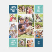 Couverture Polaire 11 Photo Collage Fête des pères (Devant)