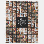 Couverture Polaire 11 Photo Collage Motif - Monogramme personnalisé (Devant)