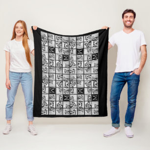 Couverture Polaire 11 Photo Instagram Collage personnalisé Monogramme