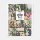 Couverture Polaire 11 photos collage Fête des pères personnalisée (Devant)