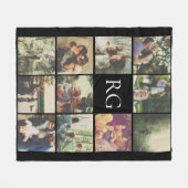 Couverture Polaire 11 photos collage personnalisé (Devant (Horizontal))