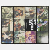 Couverture Polaire 11 photos collage personnalisé (Devant (Horizontal))