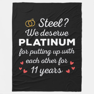Couverture Polaire 11e anniversaire Mariage I - Steel Funny Couple